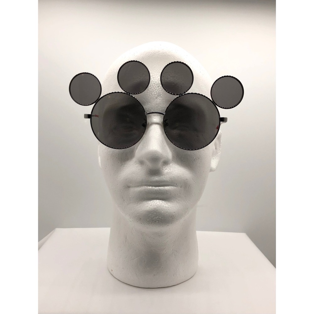 Tokyo Disney Resort Mickey Mouse 6 Lens Round Sunglasses Gunmetal Red Novelty
